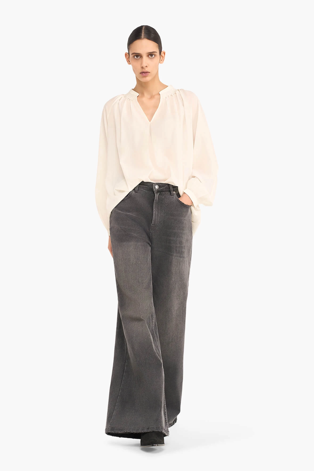 Zijden Dames Blouse Landon Off White