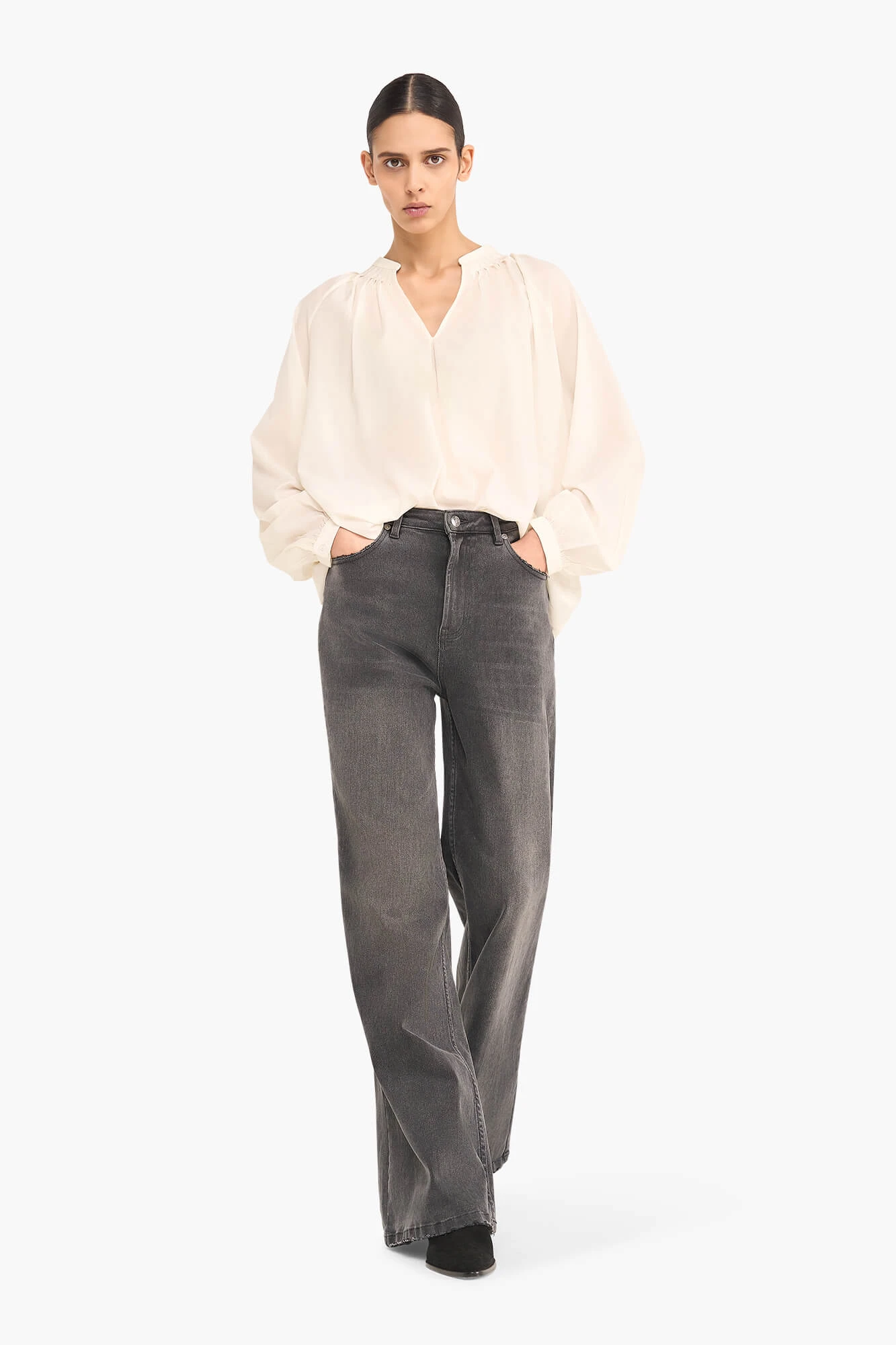 Zijden Dames Blouse Landon Off White