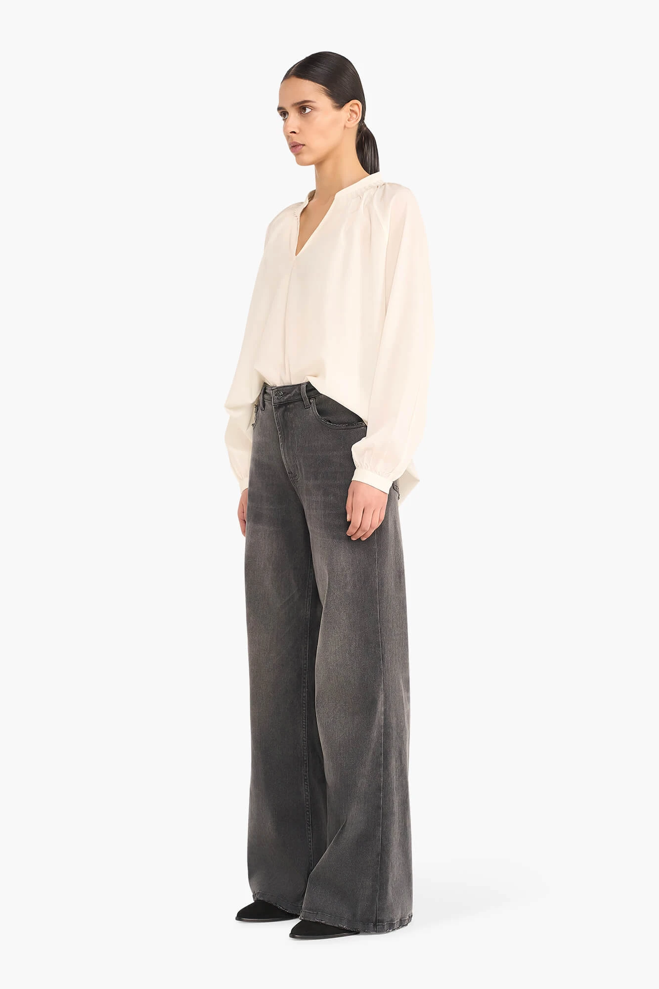 Zijden Dames Blouse Landon Off White