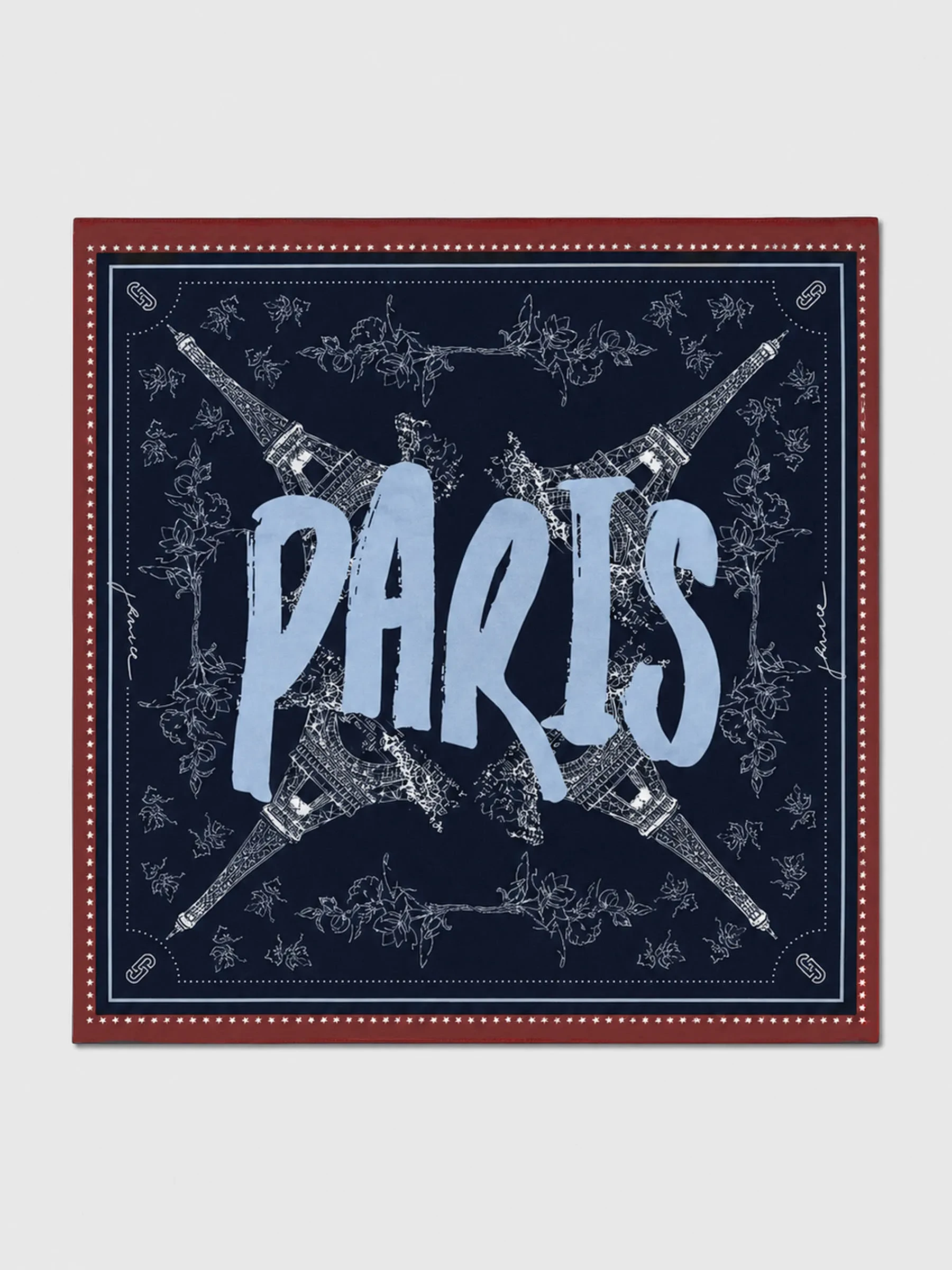 Zijden Sjaal Dames Effron Paris Blauw