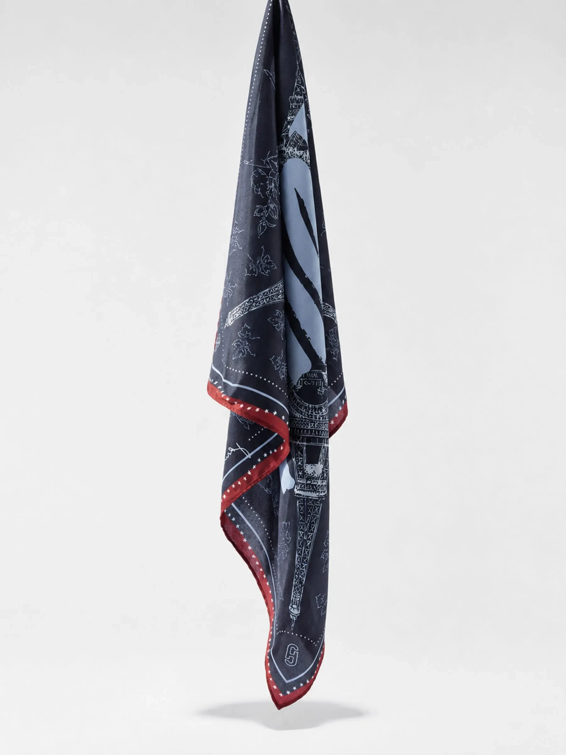 Zijden Sjaal Dames Effron Paris Blauw