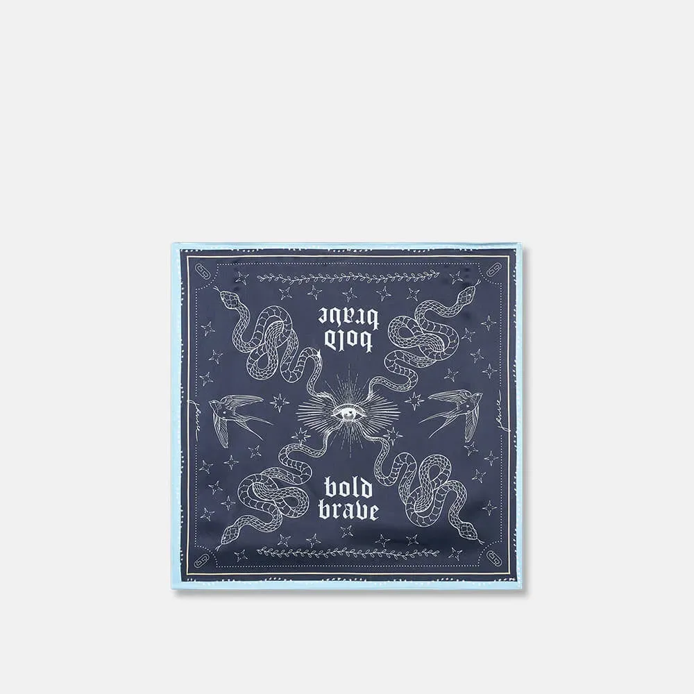 Zijden Sjaal Dames Print Effron Blauw