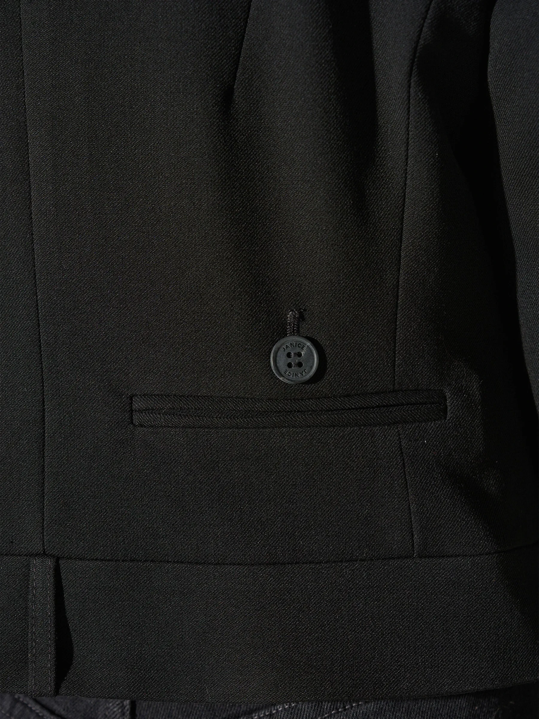 Zwarte Blazer Dames Kort Stan