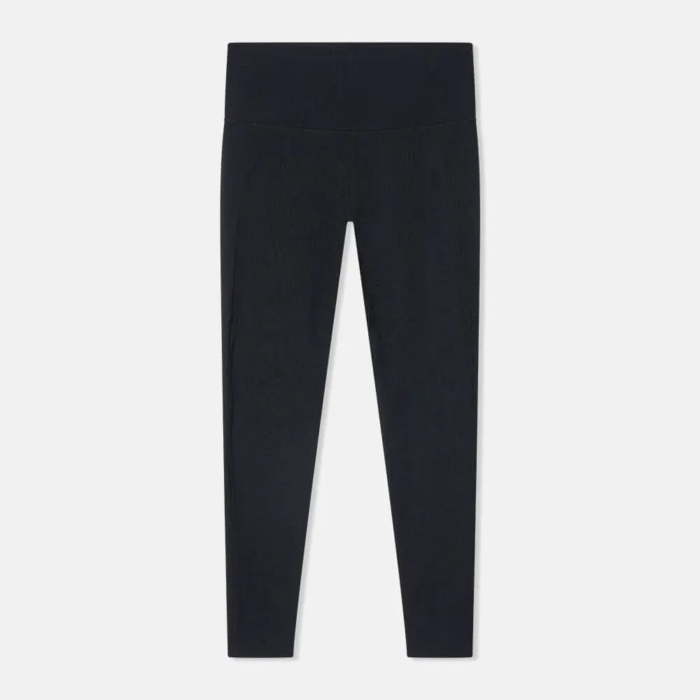 Zwarte Legging Dames Rib Sport Active Wear Ye
